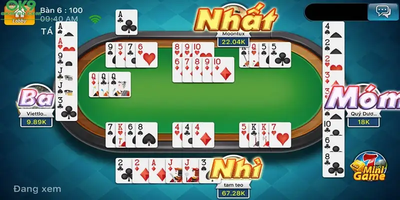 Một số thuật ngữ game bài phỏm OK9