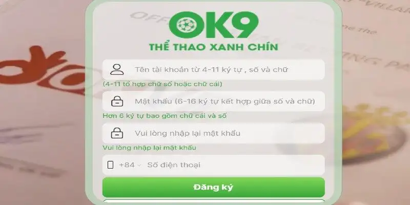 Hướng dẫn tạo tài khoản OK9