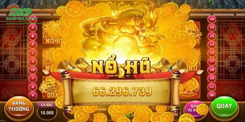 Tổ hợp thanh toán thưởng trong game nổ hũ thần tài tại OK9 